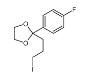 2-(4-fluorophenyl)-2-(3-iodopropyl)-1,3-dioxolane Structure