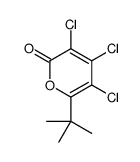 6-tert-butyl-3,4,5-trichloropyran-2-one结构式