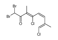 1,1-dibromo-4,8-dichloro-3,7-dimethylocta-3,5,7-trien-2-one结构式
