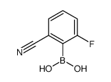 2-Cyano-6-fluorophenylboronic acid Structure