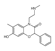 7-hydroxy-6-methyl-4-(2-methylamino-ethyl)-2-phenyl-4H-benzo[1,4]oxazin-3-one结构式