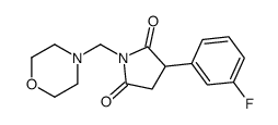 3-(3-fluorophenyl)-1-(morpholin-4-ylmethyl)pyrrolidine-2,5-dione Structure