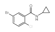 5-溴-2-氯-N-环丙基苯甲酰胺结构式