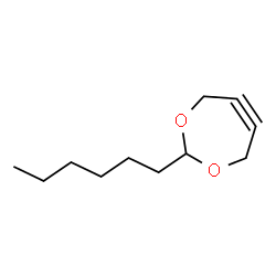 5,6-didehydro-2-hexyl-4,7-dihydro-1,3-dioxepin Structure