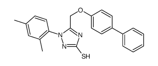 s-Triazole-2-thiol, 5-(4-biphenylyloxymethyl)-1-(2,4-dimethylphenyl)-结构式