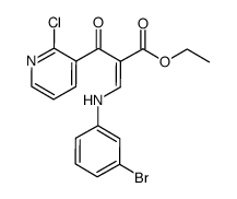 Ethyl 3-(3-Bromoanilino)-2-(2-Chloronicotinoyl) Acrylate结构式