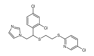 5-chloro-2-[2-[1-(2,4-dichlorophenyl)-2-imidazol-1-ylethyl]sulfanylethylsulfanyl]pyridine结构式