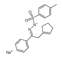 sodium salt of α-(cyclopenten-1-yl)acetophenone N-tosylhydrazone Structure