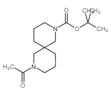 8-乙酰基-2,8-二氮杂螺[4.5]癸烷-2-羧酸 1,1-二甲基乙酯结构式