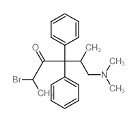 2-bromo-6-dimethylamino-5-methyl-4,4-diphenyl-hexan-3-one Structure