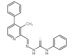 1-[(3-methyl-4-phenyl-pyridin-2-yl)methylideneamino]-3-phenyl-thiourea结构式