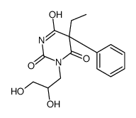 1-(2,3-dihydroxypropyl)-5-ethyl-5-phenyl-1,3-diazinane-2,4,6-trione Structure