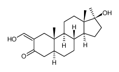 17β-Hydroxy-2-(hydroxymethylene)-17-methyl-5α-androstan-3-one Structure