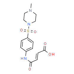 4-({4-[(4-methyl-1-piperazinyl)sulfonyl]phenyl}amino)-4-oxo-2-butenoic acid structure