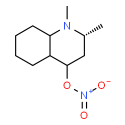 4-Quinolinol,1,2,3,4alpha,4aalpha,5,6,7,8,8abta-decahydro-1,2alpha-dimethyl-,nitrate(ester)(8CI)结构式