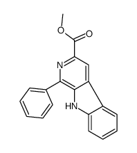 methyl 1-phenyl-9H-pyrido[3,4-b]indole-3-carboxylate结构式