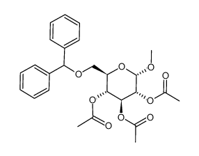 methyl 2,3,4-tri-O-acetyl-6-O-diphenylmethyl-α-D-glucopyranoside结构式