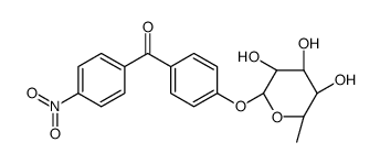 (4-((6-Deoxy-alpha-L-mannopyranosyl)oxy)phenyl)(4-nitrophenyl)methanon e结构式