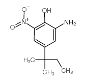 2-氨基-4-叔戊基-6-硝基苯酚结构式