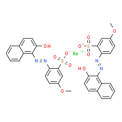 barium bis[2-[(2-hydroxy-1-naphthyl)azo]-5-methoxybenzenesulphonate]结构式