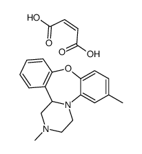 (+)-1,3,4,14b-tetrahydro-2,7-dimethyl-2H-dibenzo[b,f]pyrazino[1,2-d]oxazepine maleate structure