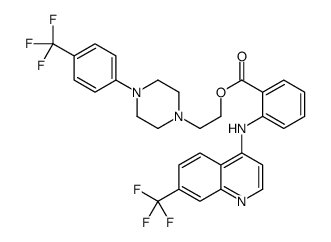 2-[4-(alpha,alpha,alpha-trifluoro-p-tolyl)-1-piperazinyl]ethyl o-[[7-(trifluoromethyl)-4-quinolyl]amino]benzoate结构式