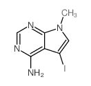 5-碘-7-甲基-7H-吡咯并[2,3-d]嘧啶-4-胺结构式