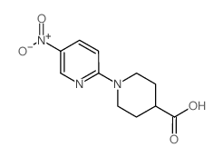 1-(5-硝基吡啶-2-基)哌啶-4-甲酸结构式