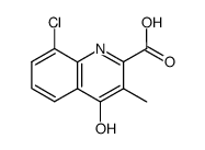 8-chloro-4-hydroxy-3-methyl-quinoline-2-carboxylic acid结构式