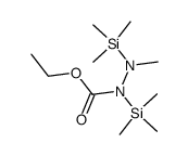 ethyl 2-methyl-1,2-bis(trimethylsilyl)hydrazine-1-carboxylate结构式