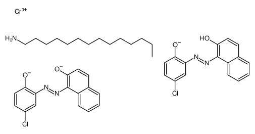 二[1-(5-氯-2-羟基苯基偶氮)-2-萘甲酸基]铬酸正十四铵结构式
