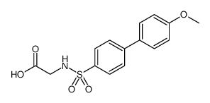 N-(4'-Methoxy-4-biphenylylsulfonyl)glycine结构式