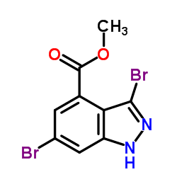 3,6-DIBROMO-4-(1H)INDAZOLE METHYL CARBOXYLATE Structure