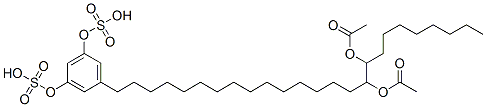 5-[16,17-Di(acetyloxy)pentacosyl]benzene-1,3-diol bissulfuric acid结构式