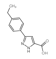 3-(4-乙基苯基)-1H-吡唑-5-羧酸结构式