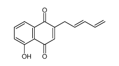 5-Hydroxy-2-((E)-penta-2,4-dienyl)-[1,4]naphthoquinone结构式