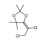5-(1,2-dichloroethylidene)-2,2,4,4-tetramethyl-1,3-dioxolane结构式