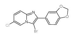 2-(1,3-benzodioxol-5-yl)-3-bromo-6-chloroimidazo[1,2-a]pyridine Structure
