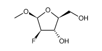 β-L-Arabinofuranoside, methyl 2-deoxy-2-fluoro Structure