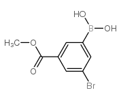 3-硼-5-溴苯甲酸甲酯结构式