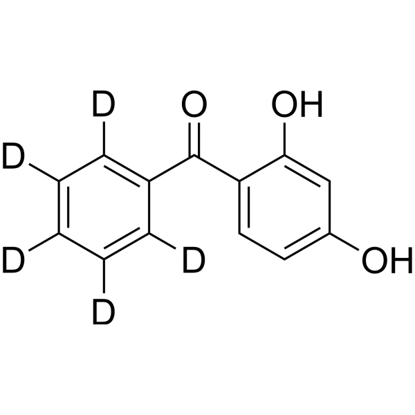 (2,4-Dihydroxyphenyl)(phenyl)methanone-d5 Structure
