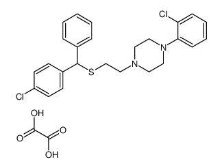 1-(2-chlorophenyl)-4-[2-[(4-chlorophenyl)-phenylmethyl]sulfanylethyl]piperazine,oxalic acid Structure