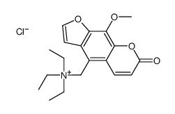 triethyl-[(9-methoxy-7-oxofuro[3,2-g]chromen-4-yl)methyl]azanium,chloride Structure