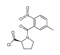 (S)-1-(5-Methyl-2-nitro-benzoyl)-pyrrolidine-2-carbonyl chloride Structure