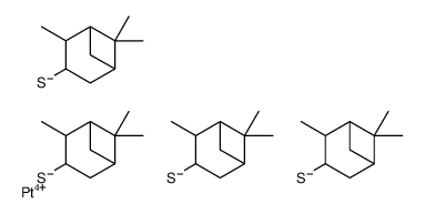 platinum(4+) 2,6,6-trimethylbicyclo[3.1.1]heptane-3-thiolate Structure