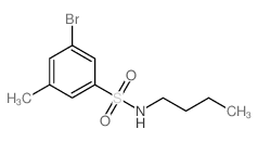 N-丁基-3-溴-5-甲基苯磺酰胺结构式