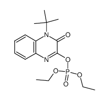 4-(tert-butyl)-3-oxo-3,4-dihydroquinoxalin-2-yl diethyl phosphate结构式