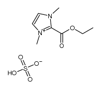 2-ethoxycarbonyl-1,3-dimethylimidazolium hydrogensulfate Structure