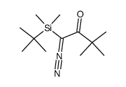 (3,3-dimethyl-1-diazo-2-oxobutyl)-(tert-butyl)dimethylsilane结构式