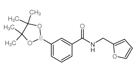 3-(糠基氨基羰基)苯硼酸频哪醇酯结构式